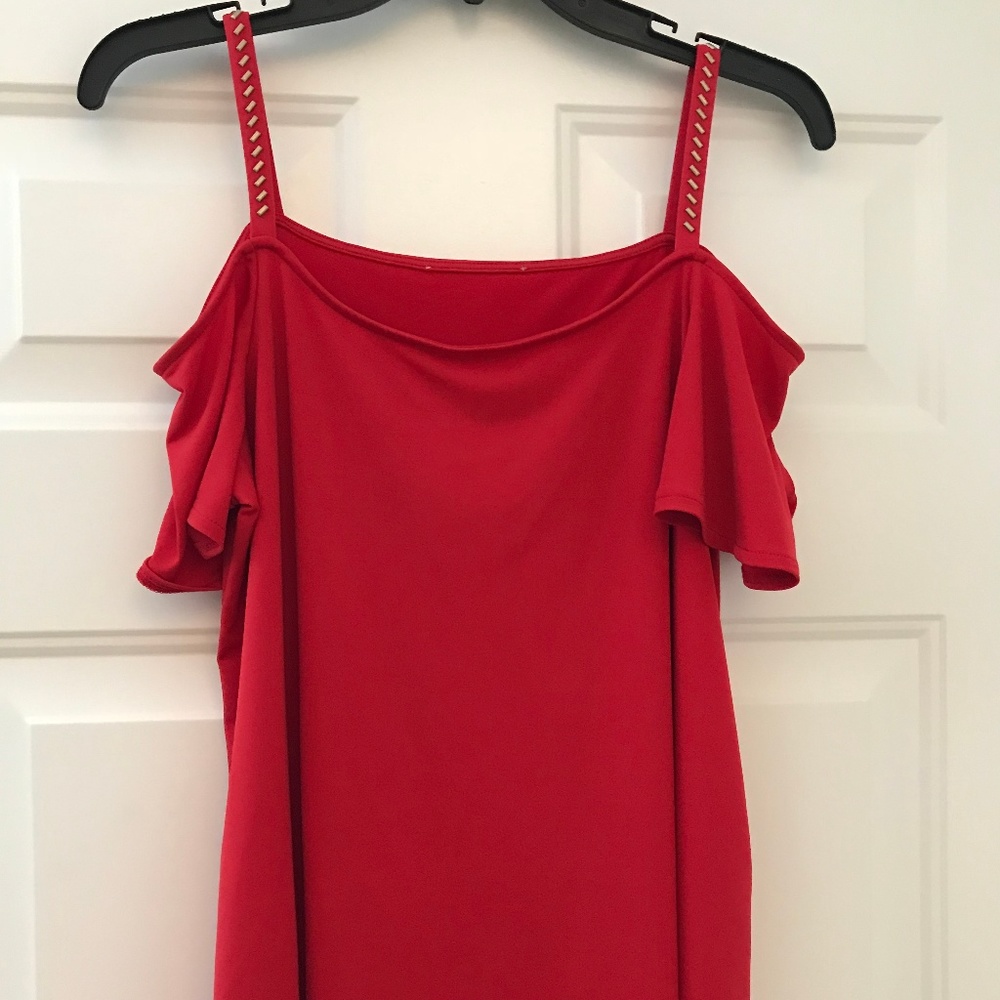 Michael Kors Studded Strap Cold-Shoulder Top - Picture 3 of 3